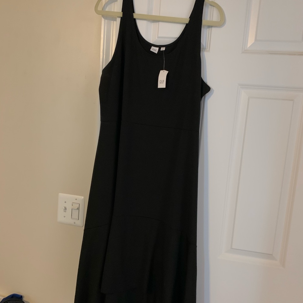 GAP black high/lo tank dress